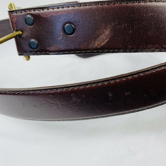 Wrangler 46 inch Brown Leather Western Concho Belt - Picture 3 of 6